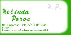 melinda poros business card